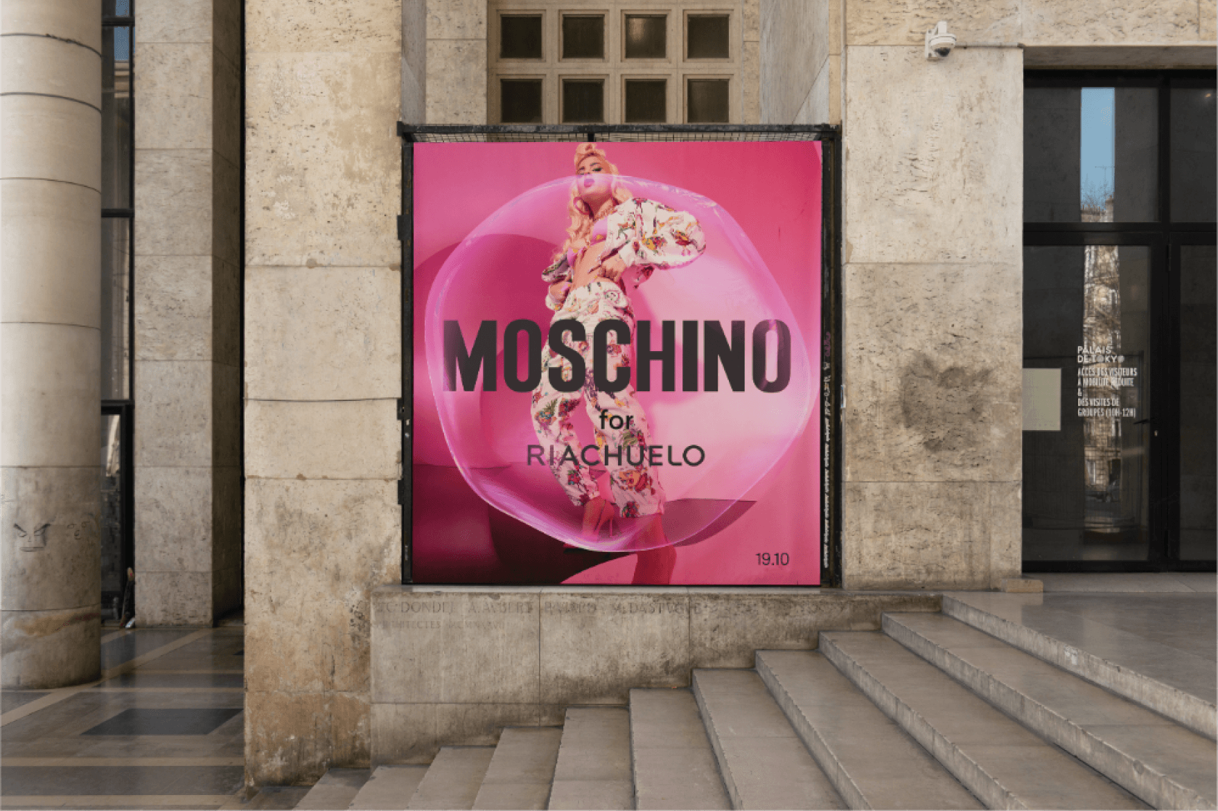 Riachuelo Moschino street publicidade escada